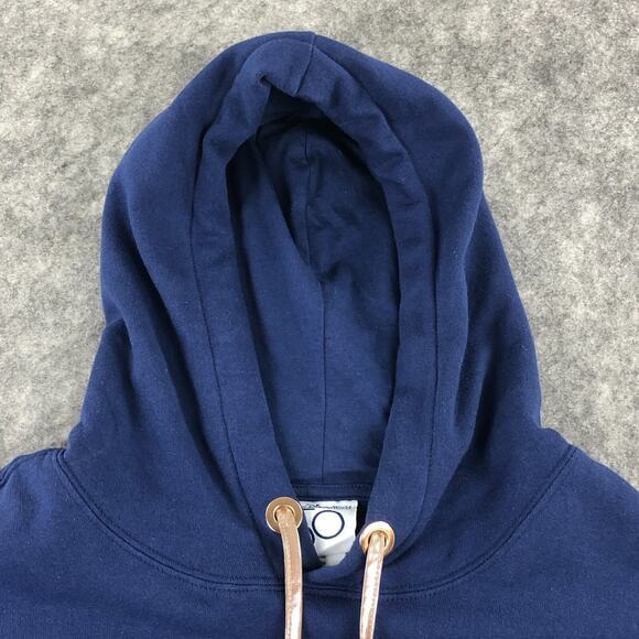 Disney‎ World 50 YEARS Hoodie Womans Medium Blue Rose Gold Cropped Drawstring - Picture 10 of 16